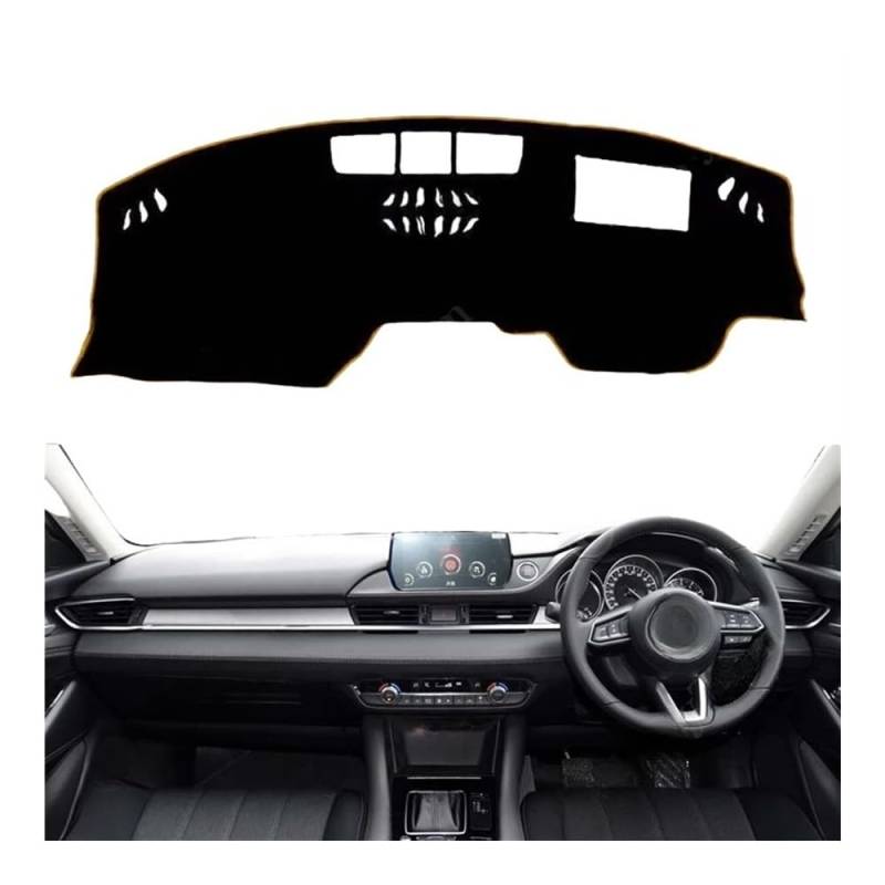 IPUDIS Für Mazda 6 2020-2022 Autoteppich Armaturenbrett Sonnenschutz Teppich Innen Anti-Sonne Anti-Rutsch-Matte Aufkleber Armaturenbrett Abdeckung Schutzpolster Teppich Armaturenbrett-Kissen von IPUDIS