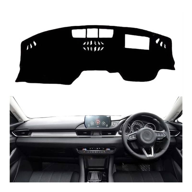 IPUDIS Für Mazda 6 2020-2022 Autoteppich Armaturenbrett Sonnenschutz Teppich Innen Anti-Sonne Anti-Rutsch-Matte Aufkleber Armaturenbrett Abdeckung Schutzpolster Teppich Armaturenbrett-Kissen von IPUDIS