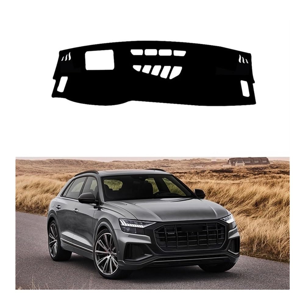 IPUDIS Für Q8 2018-2022 Auto Dashboard Abdeckung Vermeiden Licht Pad Instrument Plattform Schreibtisch Abdeckung Matte Teppiche Schutz Pad Zubehör Teppich Armaturenbrett-Kissen von IPUDIS