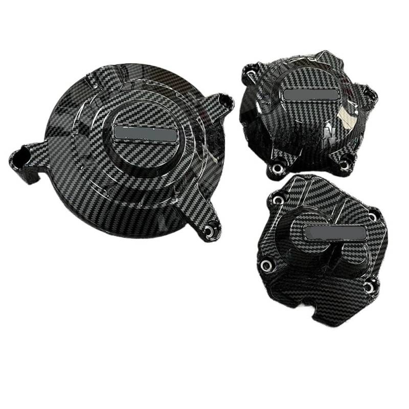 Kurbelgehäuse Motordeckel Kohlefaserdruck Motorräder Motorabdeckung Schutzhülle für ZX-10R ZX10R 2011-2022 2023 2024 von IPUDIS