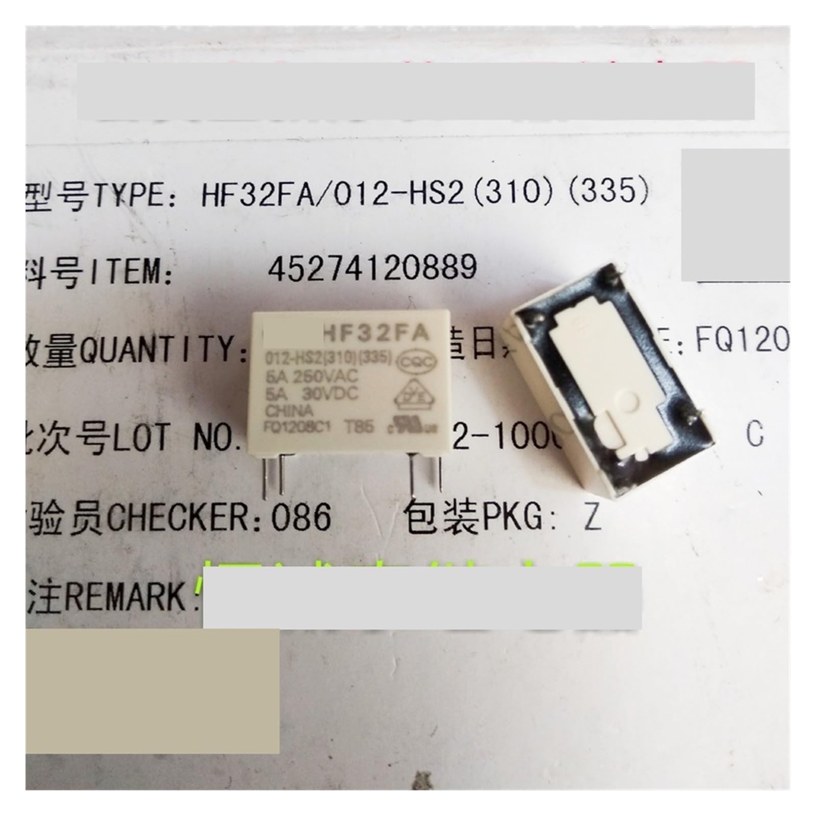 Hf32fa-012-hs2 relay jzc-32fa-012-hs2 type 2 pin 5A250VAC IPWWUTTH Hf32fa-012-hs2 relay jzc-32fa-012-hs2 type 2 pin 5A250VAC IPWWUTTH von IPWWUTTH