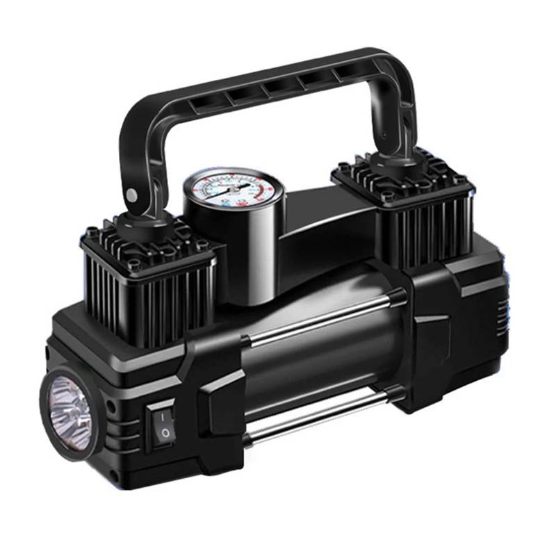 12V 150PSI Elektrischer Reifenfüller mit Manometer, Doppelzylinder und LED-Licht(Pointer Gauge) von IPZRKJRPF