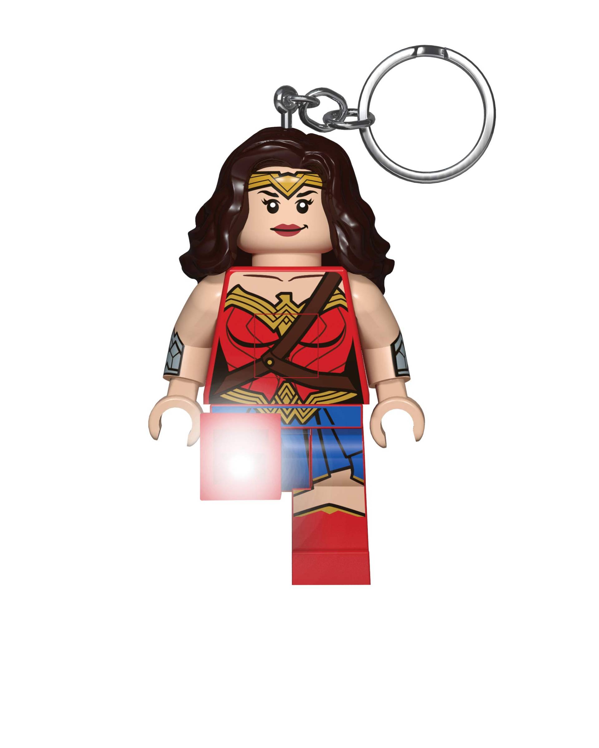 Lego DC Superheroes - Wonder Woman Schlüsselanhänger LED-Taschenlampe für DC-Fans - Fantasievolles Kinderspielzeug - 76 mm große Figur (KE92H) - Inklusive 2 CR2025 Batterien von IQ