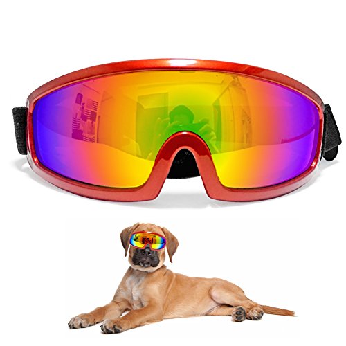 PETCUTE Hund Brille Sonnenbrille wasserdichte leichte UV-Schutz Sonnenbrille für kleine mittlere Hund oder Katze 