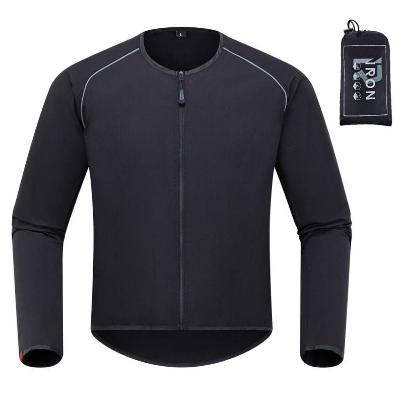 IRON JIA'S Motorradjacke Winddichte Leichte Gefütterte für alle Jahreszeiten Wasserdicht UPF40+ Sonnenschutz Kompakt Tragbar Geeignet zum Motorradf Klettern Schwarz M von IRON JIA'S