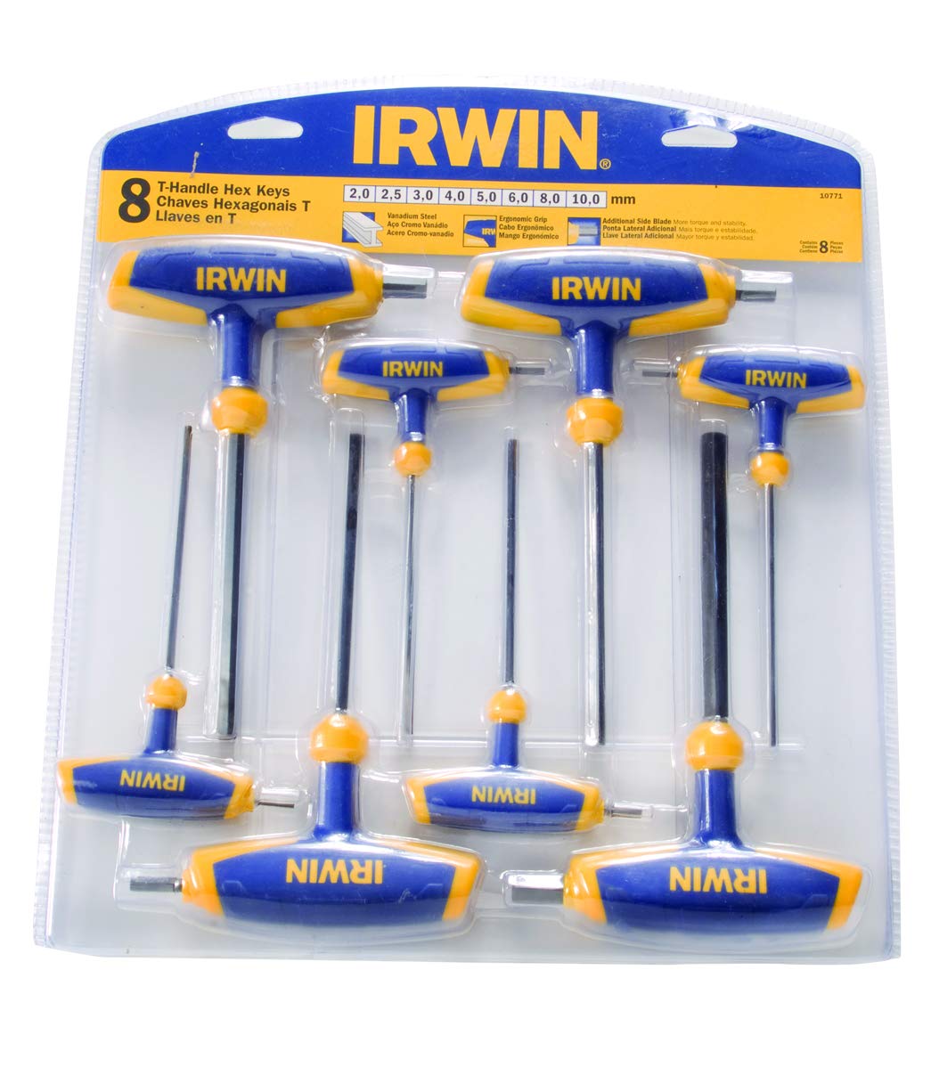 IRWIN T10771 Sechskant-Schraubenschlüssel-Set, mit T-Griff, 8-teilig von IRWIN
