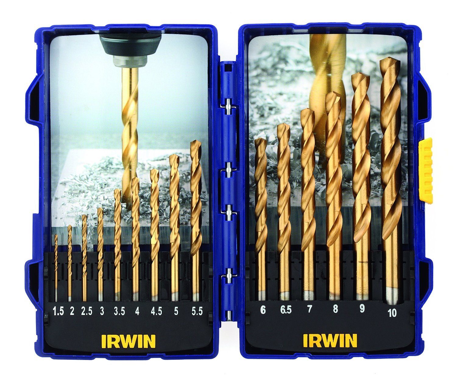 IRWIN 10503991 HSS Tin Pro Bohrer-Set, titanbeschichtet, 15-teilig von IRWIN