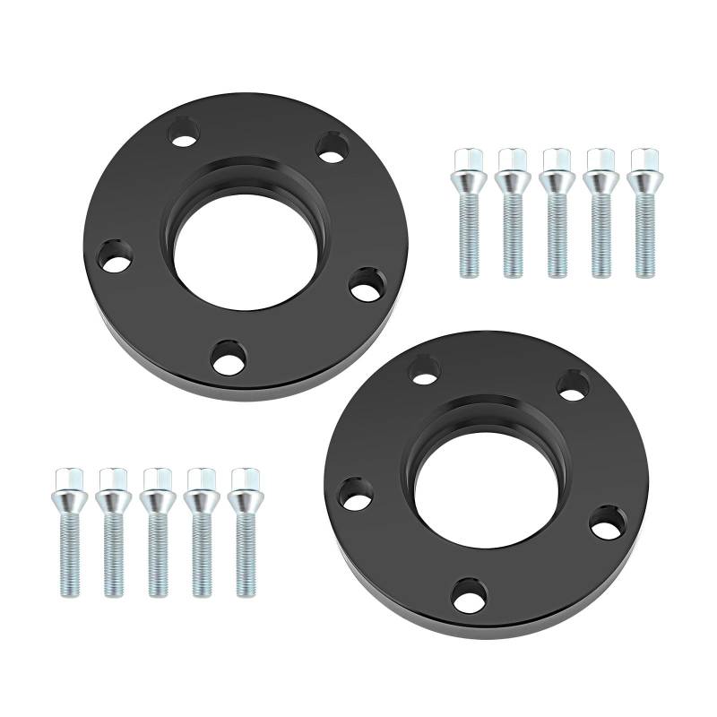 ISINEVER Spurverbreiterung 5x120 40mm 2x20mm 72,6mm Kompatibel mit BMW E36 E46 E90 E91 E92 E60 E61 mit Radschrauben M12x1,5x50mm Spurplatten Distanzscheibe Schwarz von ISINEVER