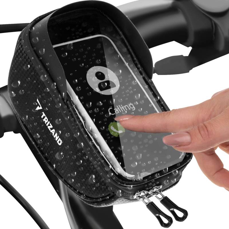ISO TRADE Fahrrad Rahmentasche Lenkertasche Wasserdicht Handytasche für Smartphone bis 6,5 Zoll 14206 von ISO TRADE