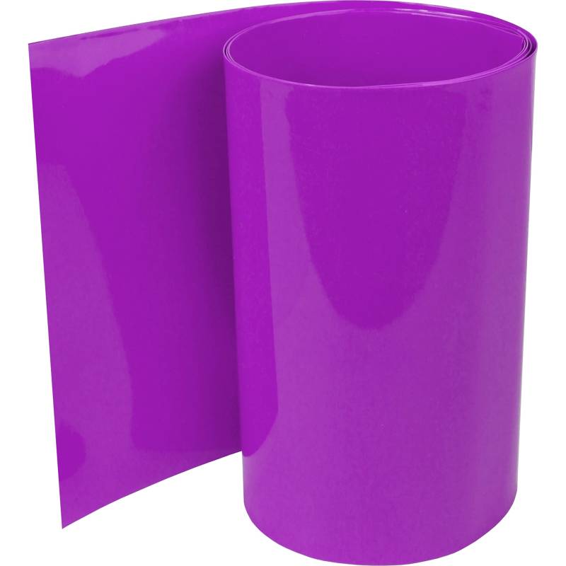ISOLATECH PVC Schrumpfschlauch Meterware lila ohne Kleber Flachmaß 30mm (Ø19,1mm) 3 Meter Schrumpfverhältnis 2:1 Set zum Isolieren von 18650 Akku Batterien unbeschriftet (Ø19,1mm 3 Meter) von ISOLATECH