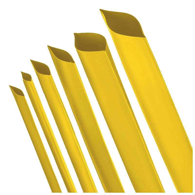 ISOLATECH Schrumpfschlauch Meterware gelb ohne Kleber Ø1mm 5 Meter Schrumpfverhältnis 2:1 Set Polyolefin zum Isolieren von Kabel Lötverbindungen unbeschriftet UV beständig (Ø1mm 5Meter) von ISOLATECH