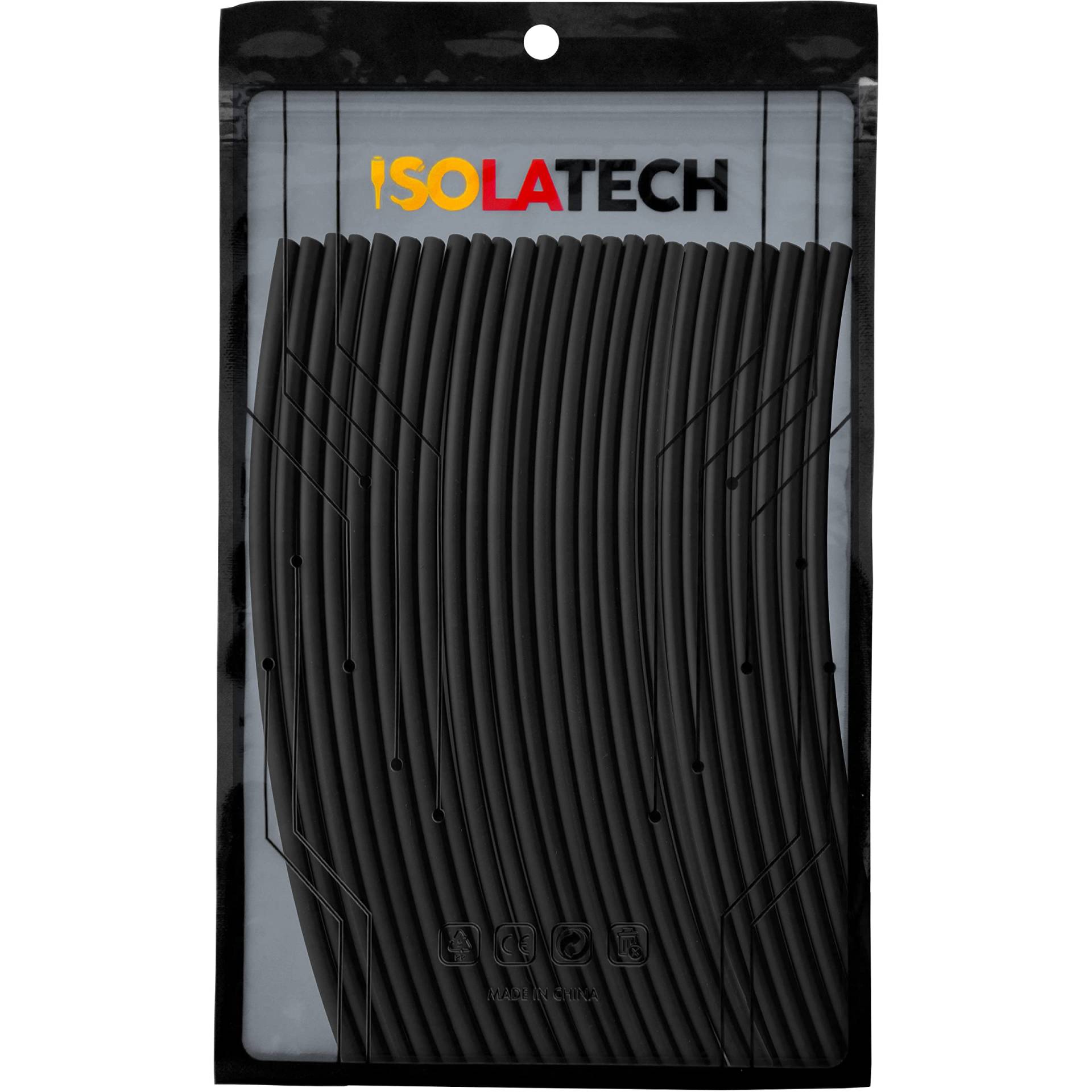 ISOLATECH Schrumpfschlauch Set 2:1 ohne Kleber unbeschriftet Schwarz Set viele Größen Ø2mm 5,0 Meter in 25Stk x 20cm ISOLATECH Schrumpfschlauch Set 2:1 ohne Kleber unbeschriftet Schwarz Set viele Größen Ø2mm 5,0 Meter in 25Stk x 20cm von ISOLATECH