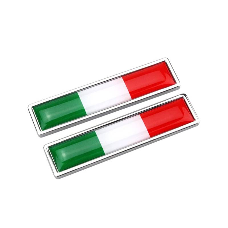 Nationalflagge Metallaufkleber Italien Flag -Chrom -Autos 3D Emblem Stoßfänger Accessoires 1Pair National Metal Sticker Autoer Chrom -Aufkleber Emblem Dec von ISOYTERO