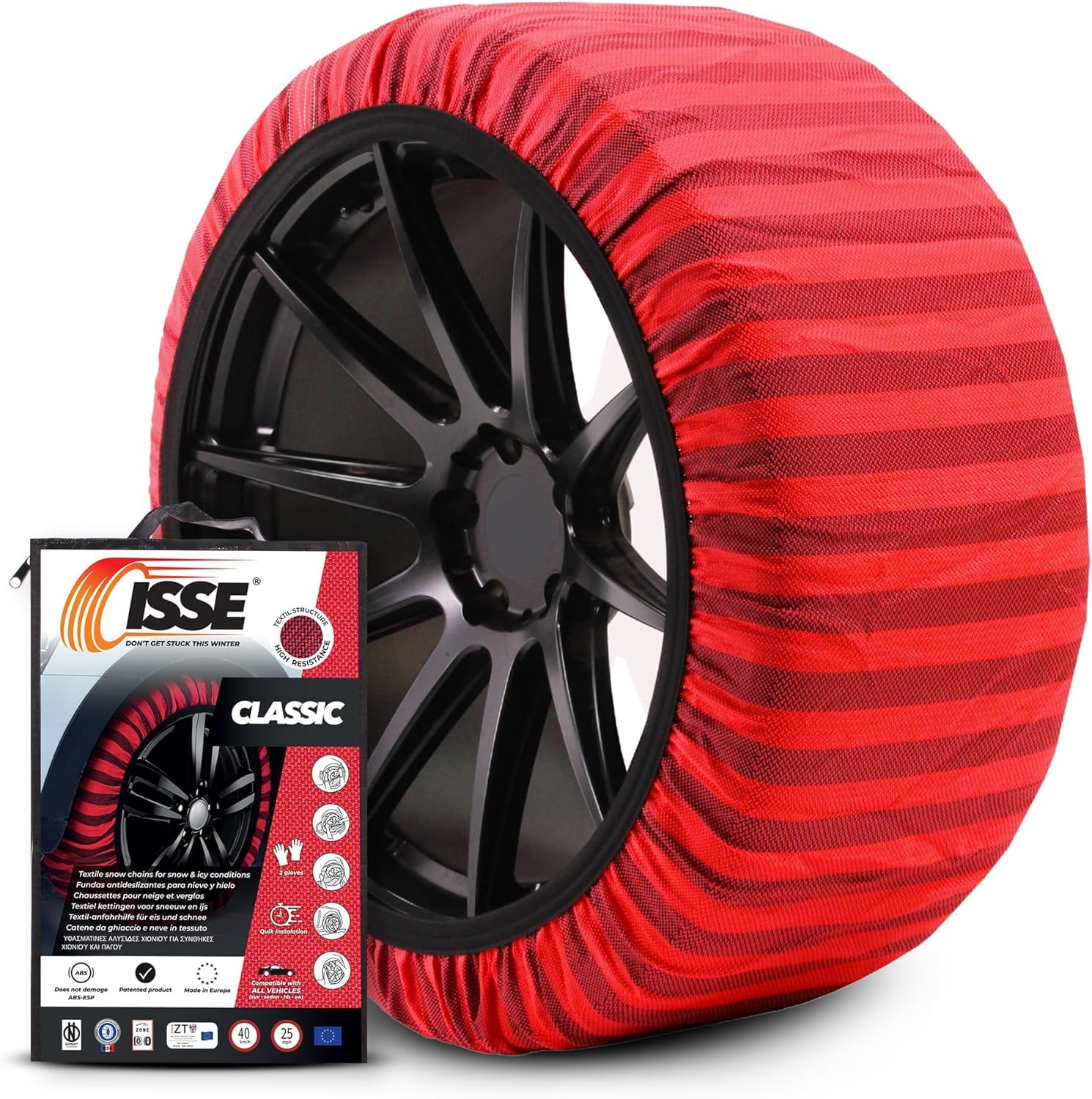 Isse ISSEC60058 Schneekette Textil Auto Classic T58 von Isse