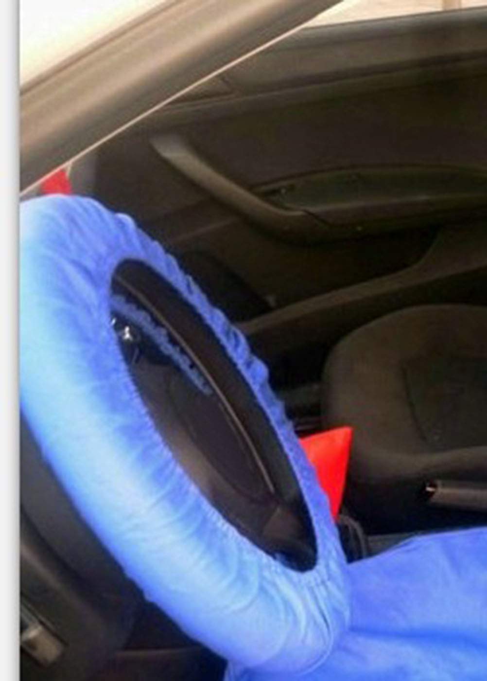 Istn Auto Lenkradbezug Schutz Geflecht Am Griff Plüsch Set Schwammschutz Blau von ISTN