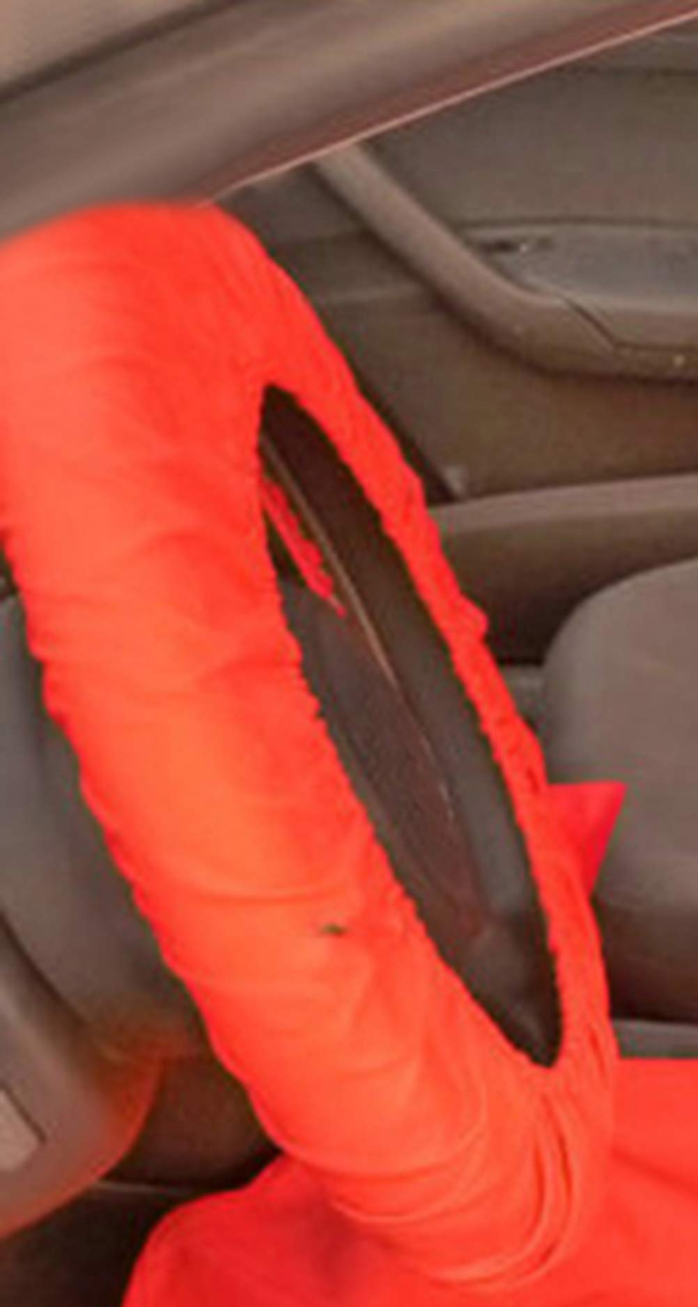 Istn Auto Lenkradbezug Schutz Geflecht Am Griff Plüsch Set Schwammschutz rot von ISTN