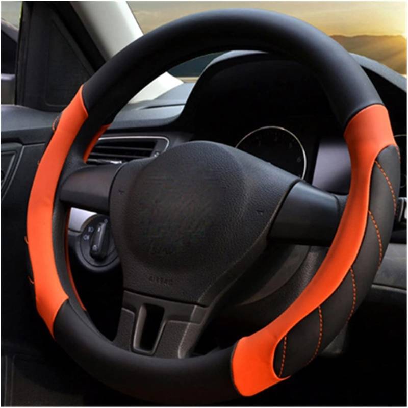 Istn Soft Fiber Leather Braid Auf Dem Lenkrad Mit Nadel Auto Lenkradbezug Orange von ISTN