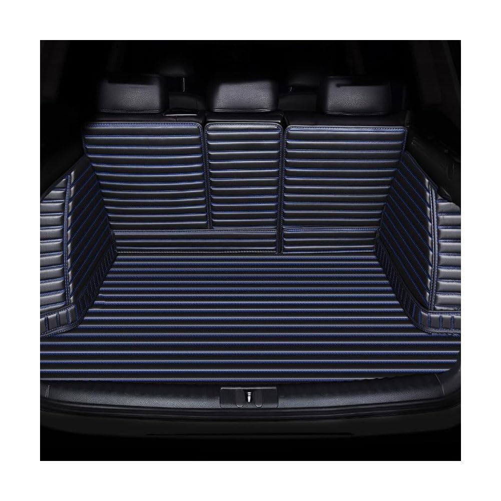 Auto Kofferraummatte für B-MW Serie 3 G20 G21 2019-2022, Leder Vollabdeckung rutschfest Wasserdichtes Cargo Tray Kofferraumwanne ZubehöR,C/Black Blue von ISTOVO