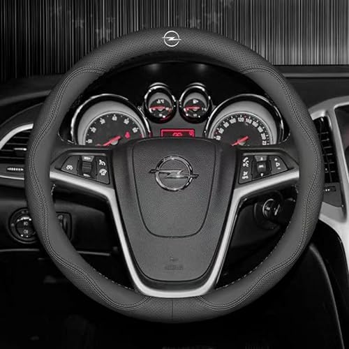 Auto Lenkradbezug für Opel Grandland 2017 2018 2019 2020,Leder Lenkradschutz Lenkradhülle Lenkrad Abdeckung Lenkradschoner Anti Rutsch Auto Innenausstattung,Black2 von ISTOVO