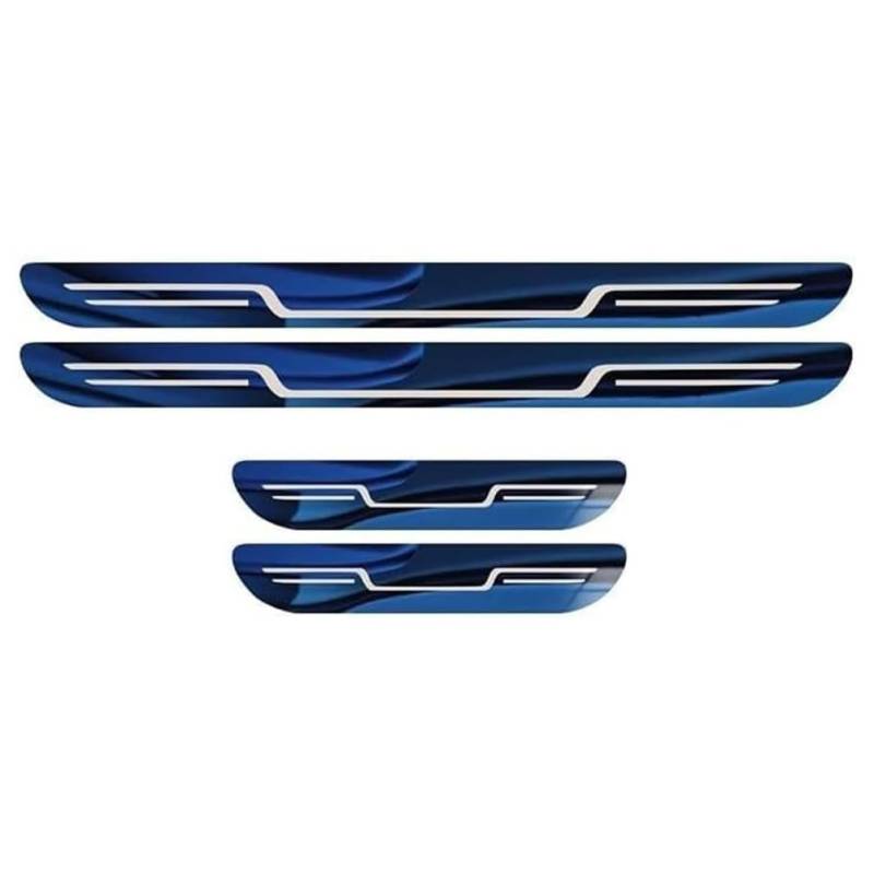 Edelstahl Einstiegsleisten für VW Bora 2008-2023 2024 2025, Türschwellenabdeckung​​ Auto Türschwelle Schutz Scuff Plate Anti Kratzen Willkommenspedal Zubehör,D/Blue von ISTOVO
