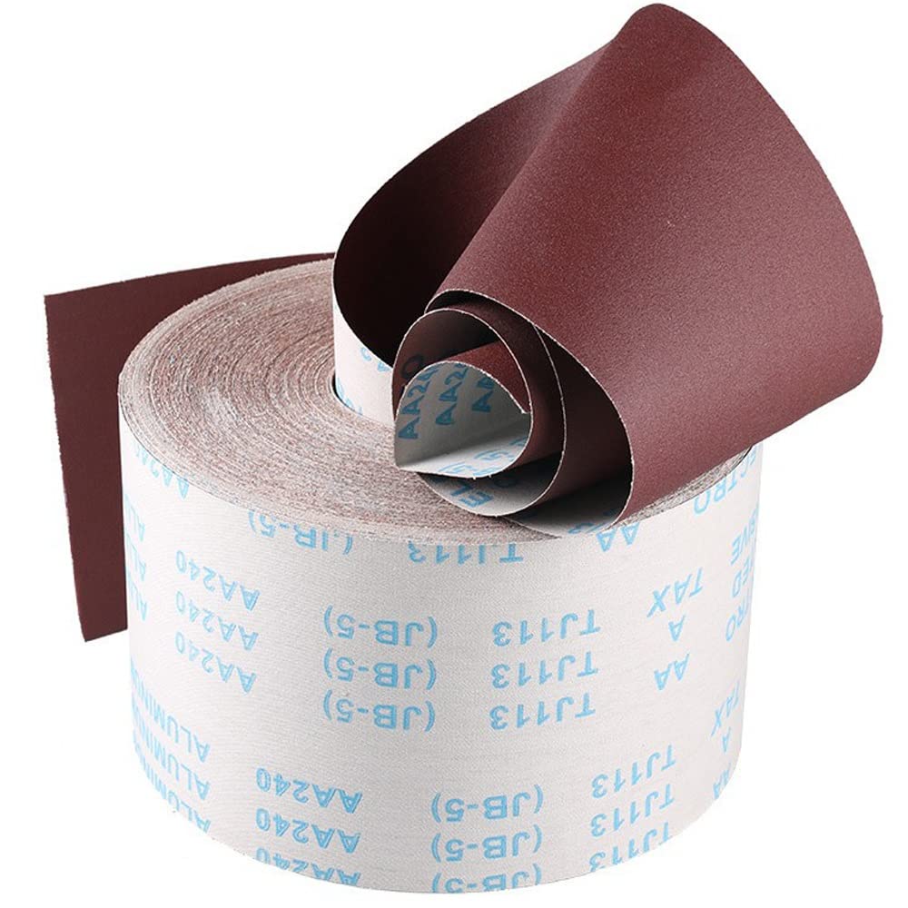 100 mm x 10 m Schleifpapierrolle mit Stoffrücken – Hochwertiges Aluminiumoxid-Schleifmittel for Holz und Metall (Körnung 60–800)(80grit) von ITITI