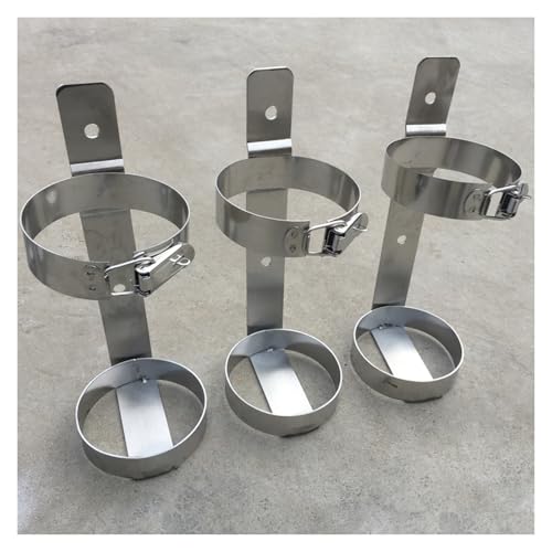 Edelstahl-Gasflaschenhalterung – Wand-/Bodenhalterung for E/D/C/M9-Tanks, 3 Größen (2er-/3er-Pack)(3 Pcs Wxh 4 1/2" x 11 1/5" (11.5x28.5cm)) von ITITI