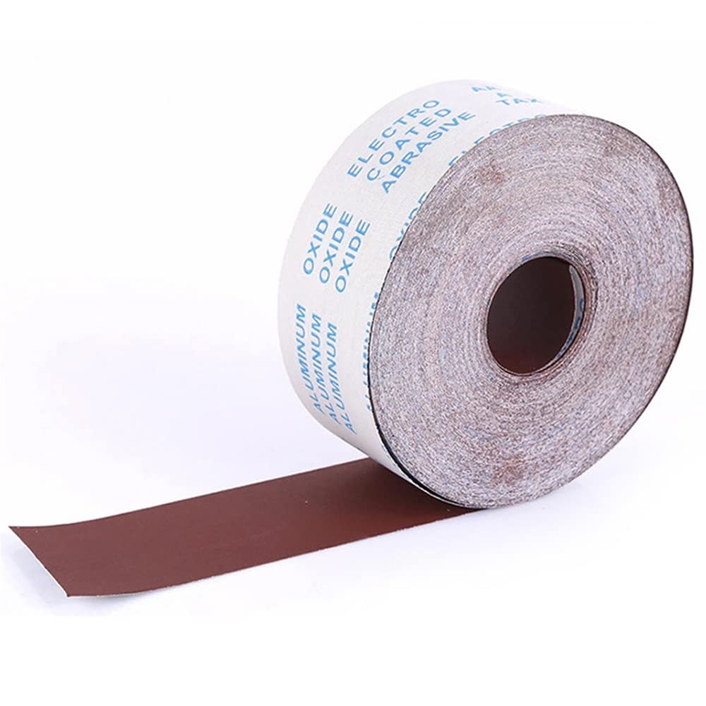 Schleifpapierrolle mit Textilrücken, 96 mm x 10 m – vielseitige Körnung 60–800 for Nass-/Trockenschliff von Holz, Metall und Automobilen(80grit) von ITITI