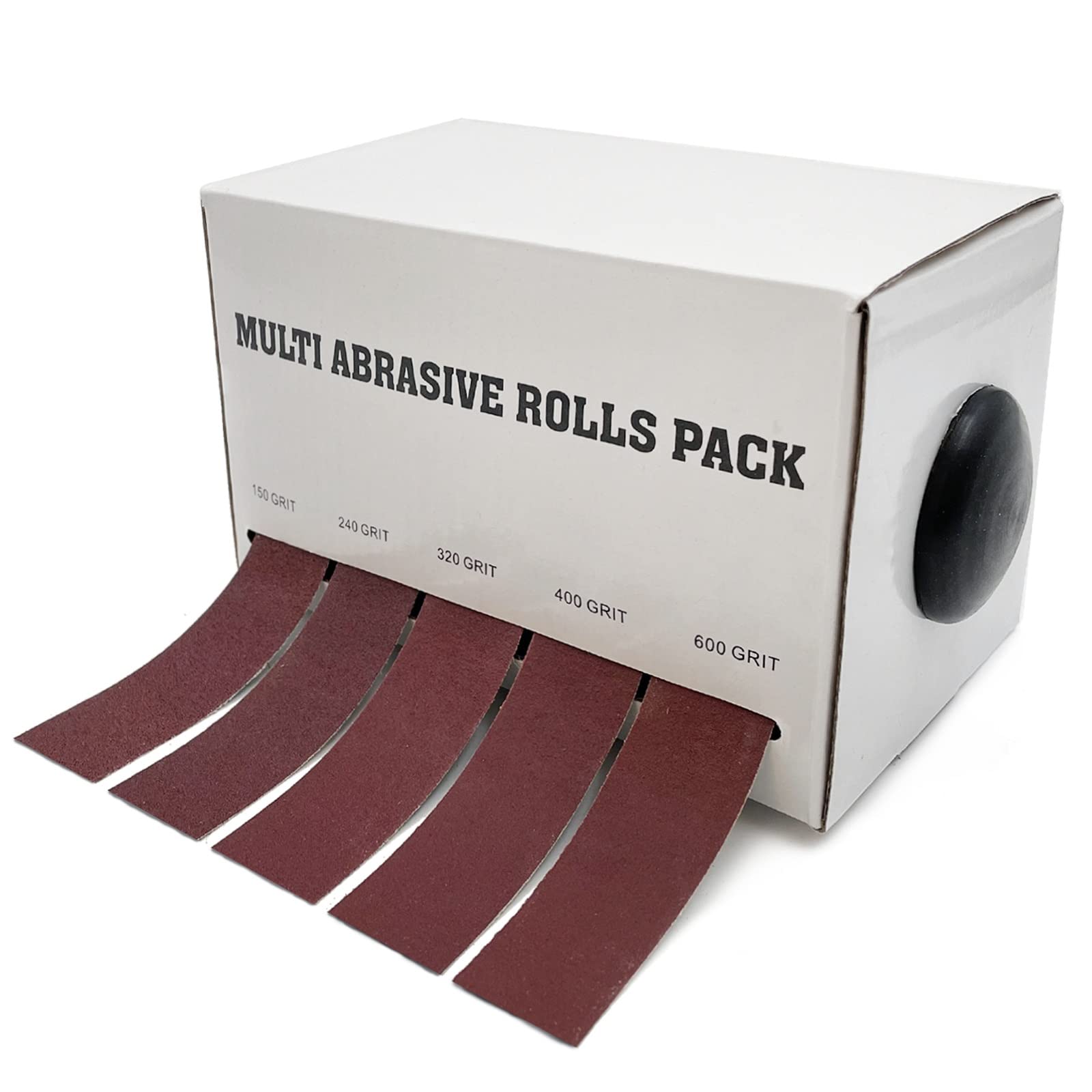 Schmirgelleinen-Rollenset – 5 Körnungen (150–600) Schleifpapier for Metall und Holz – 1 x 6 m Schleifpapierrollen von ITITI