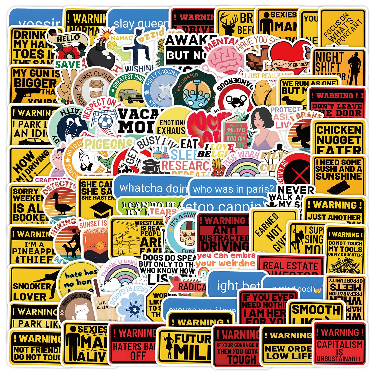 Motivation Sticker Set Aufkleber Jugendliche Erwachsene 100 Stück Inspirierende Wasserfeste Vinyl Decals Auto Motorräder Fahrrad Skateboard Snowboard Gepäck Laptop Koffer Helm Motorrad Computer von ITOMUFD