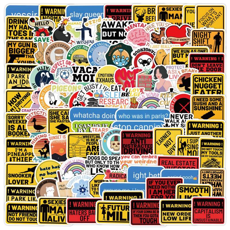 Motivation Sticker Set Aufkleber Jugendliche Erwachsene 100 Stück Inspirierende Wasserfeste Vinyl Decals Auto Motorräder Fahrrad Skateboard Snowboard Gepäck Laptop Koffer Helm Motorrad Computer von ITOMUFD