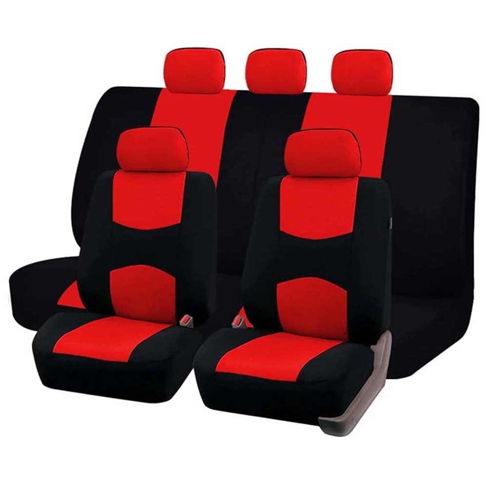 IUHYGUHGTFS Auto Stoff Sitzbezüge Set für Audi Q3 8U SUV 2011-2025, Allwetter rutschfest Atmungsaktiv Schonbezug Set Sitzschoner Innenraum Zubehör,E/Red IUHYGUHGTFS Auto Stoff Sitzbezüge Set für Audi Q3 8U SUV 2011-2025, Allwetter rutschfest Atmungsaktiv Schonbezug Set Sitzschoner Innenraum Zubehör,E/Red von IUHYGUHGTFS