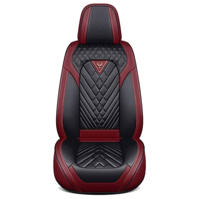 IUHYGUHGTFS Leder Auto Sitzbezüge Sets für Honda Accord 8.Generation 2008-2025, Autositzbezug Kompletter Satz Vorne Hinten Schonbezüge Innenraum Zubehör,C/Black-red von IUHYGUHGTFS