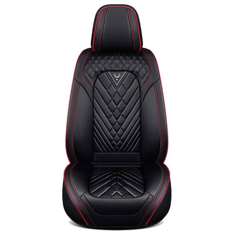 IUHYGUHGTFS Leder Auto Sitzbezüge Sets für Honda Accord 8.Generation 2008-2025, Autositzbezug Kompletter Satz Vorne Hinten Schonbezüge Innenraum Zubehör,D/Black-Redline von IUHYGUHGTFS