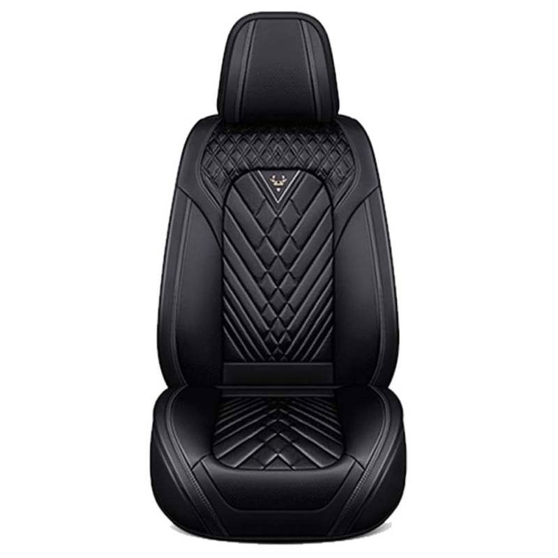 IUHYGUHGTFS Leder Auto Sitzbezüge Sets für Skoda Scala 2003-2017, Autositzbezug Kompletter Satz Vorne Hinten Schonbezüge Innenraum Zubehör,B/Black von IUHYGUHGTFS