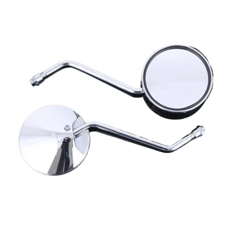 Motorrad Seitenspiegel 2 Pieces/Paar Universal Motorrad Rückspiegel Runde Form Rearview Außenspiegel Für Motorrad Mit Motorrad Rückspiegel(10mm Thread) von IUKMR