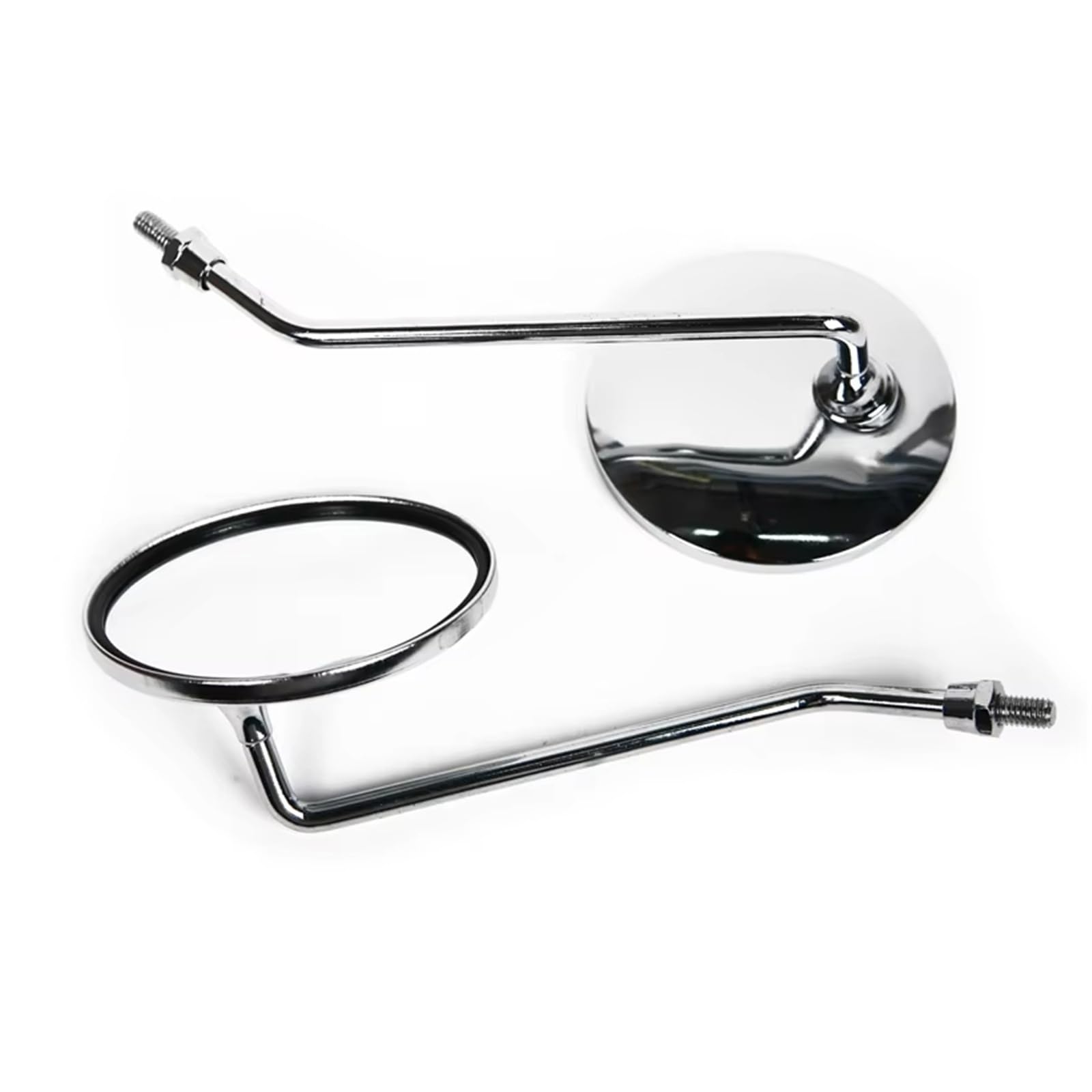 Motorrad Seitenspiegel 2 Pieces/Paar Universal Motorrad Rückspiegel Runde Form Rearview Außenspiegel Für Motorrad Mit Motorrad Rückspiegel(Short Rod) von IUKMR