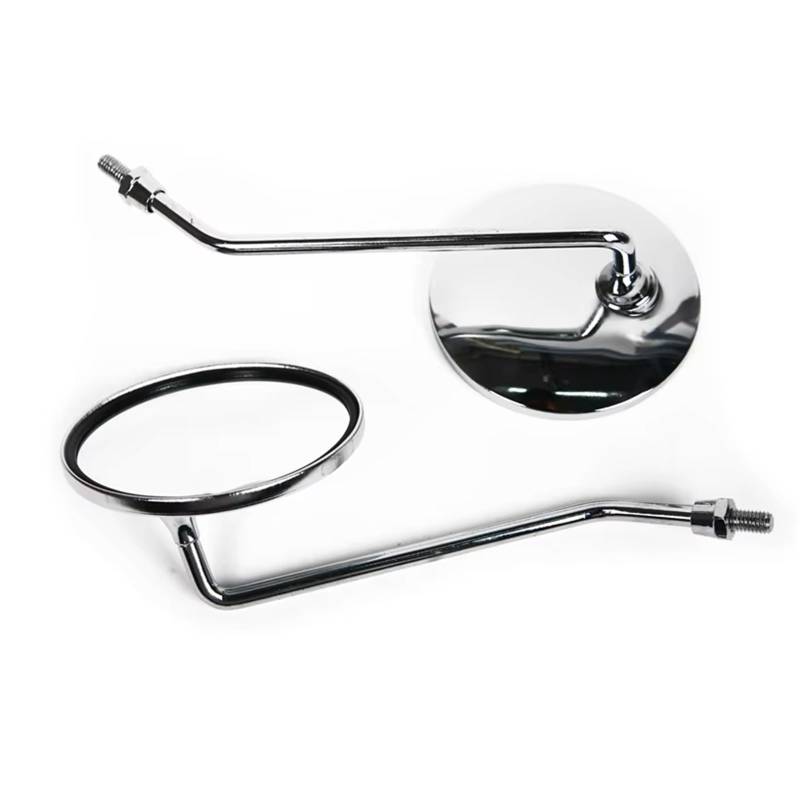 Motorrad Seitenspiegel 2 Pieces/Paar Universal Motorrad Rückspiegel Runde Form Rearview Außenspiegel Für Motorrad Mit Motorrad Rückspiegel(Short Rod) von IUKMR