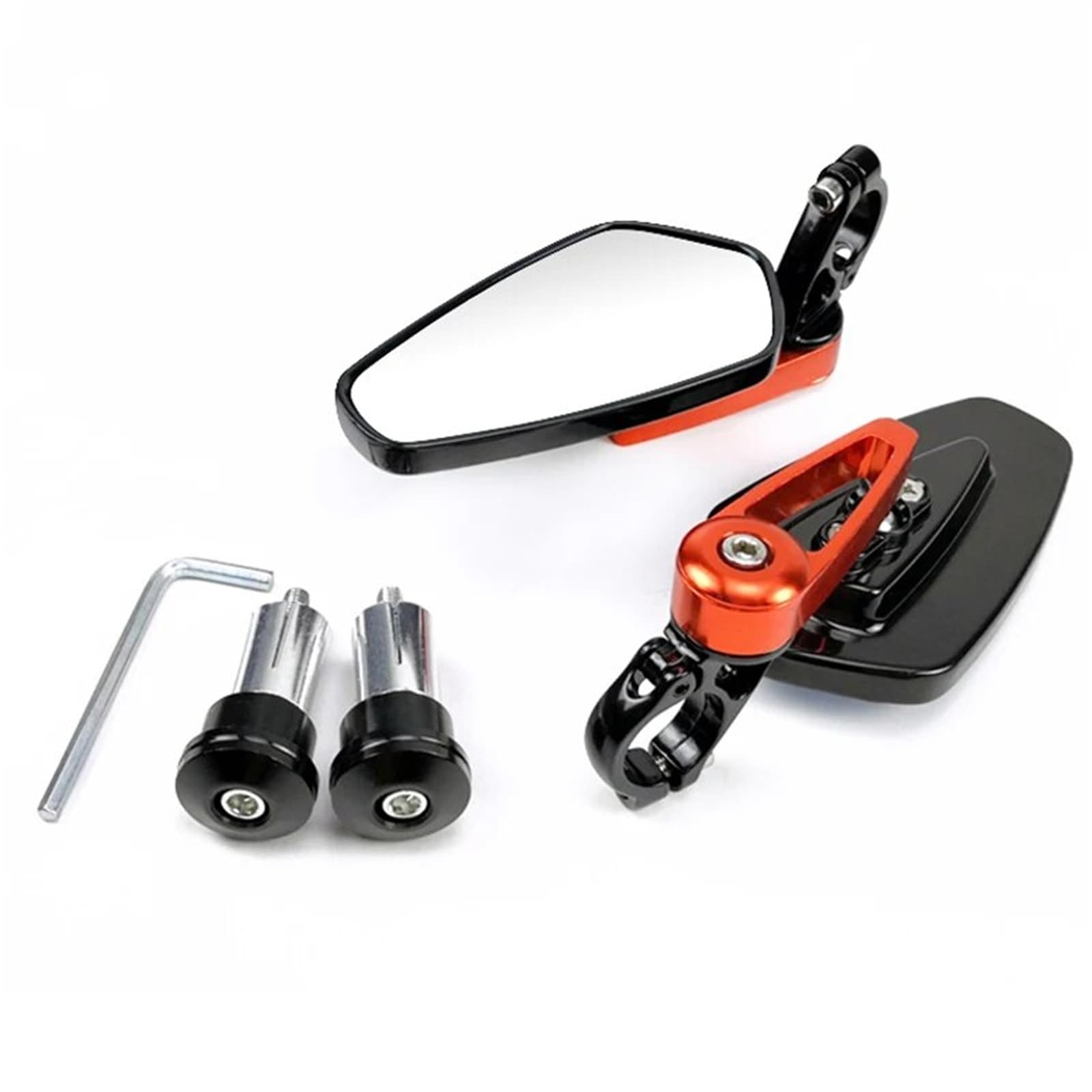 Motorrad Seitenspiegel 2 Teile/Satz Universal Motorrad Rückspiegel Motorrad 360 Grad Aluminium 7/8 "Motorrad Bike Lenker Rückansicht Spiegel Motorrad Rückspiegel(Red) von IUKMR
