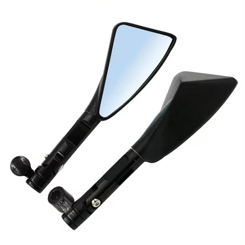 Motorrad Seitenspiegel FÜR Gsxr 1000 K8 Universal Motorrad Spiegel CNC Aluminium Rearview Außenspiegel Motorrad Rückspiegel(Schwarz) von IUKMR