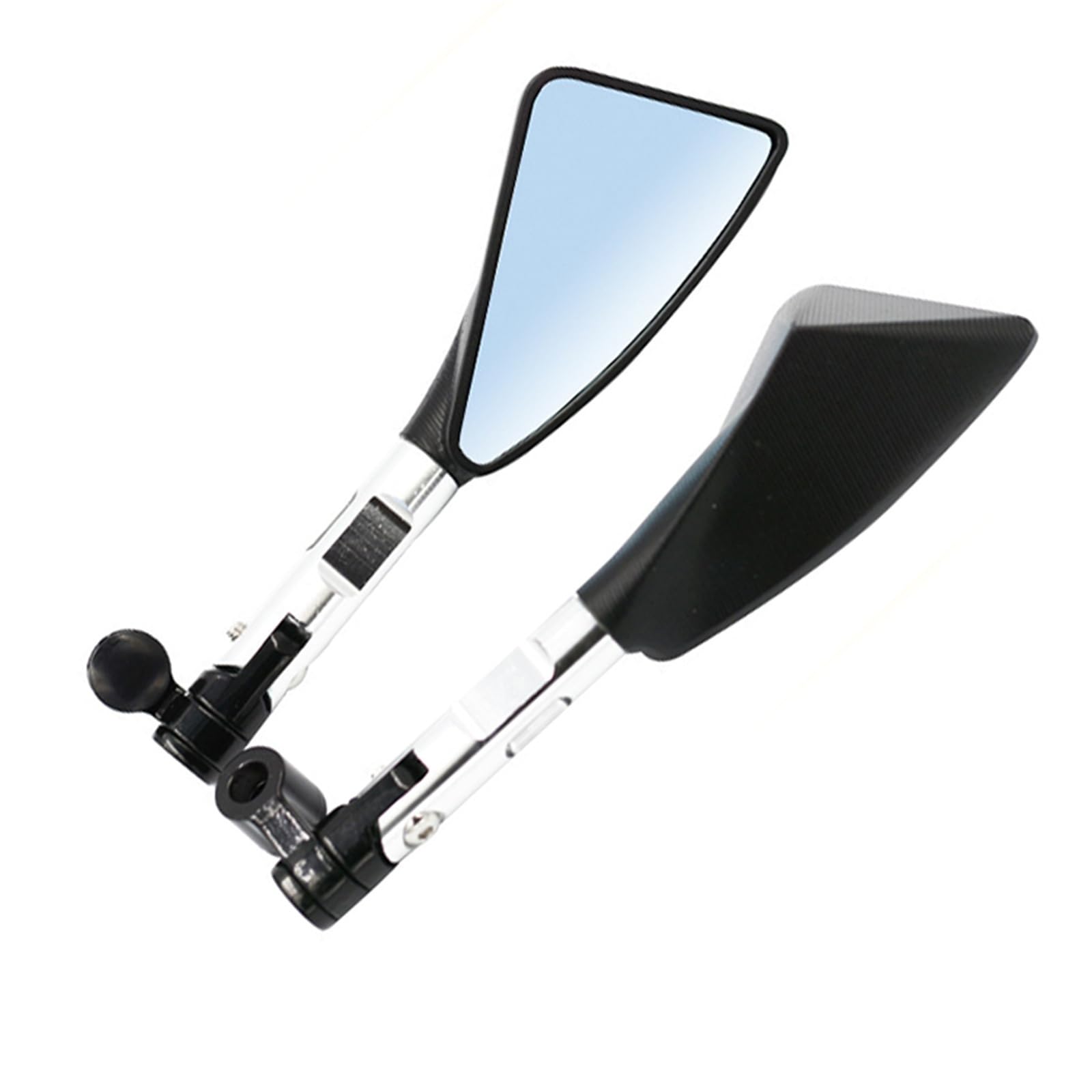Motorrad Seitenspiegel FÜR Gsxr 1000 K8 Universal Motorrad Spiegel CNC Aluminium Rearview Außenspiegel Motorrad Rückspiegel(Sliver) von IUKMR
