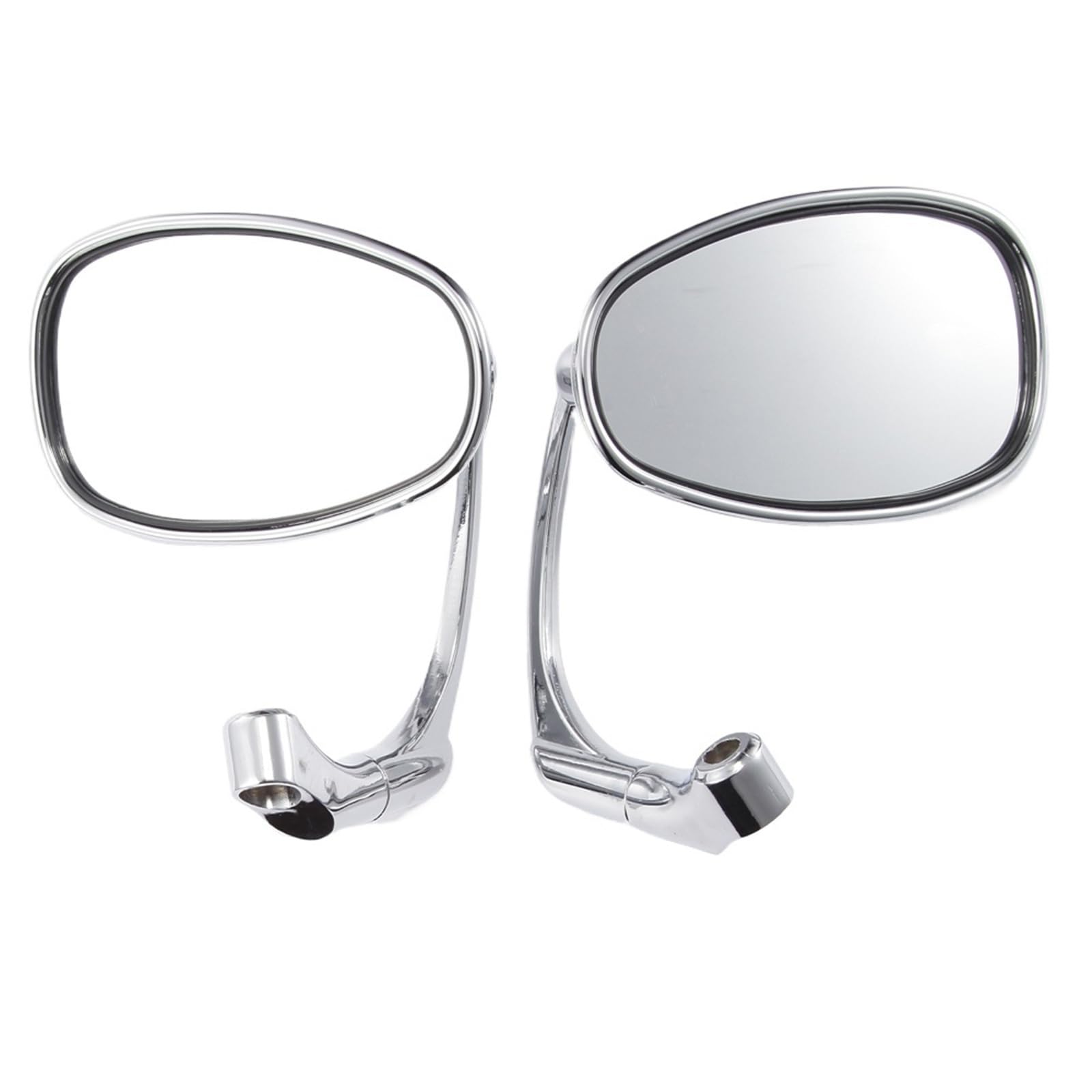 Motorrad Seitenspiegel Für Cafe Für Racer 1 Paar 10mm Motorrad Chrome Runde Bar End Roller Rückspiegel Seite Spiegel Motorrad Rückspiegel(C) von IUKMR