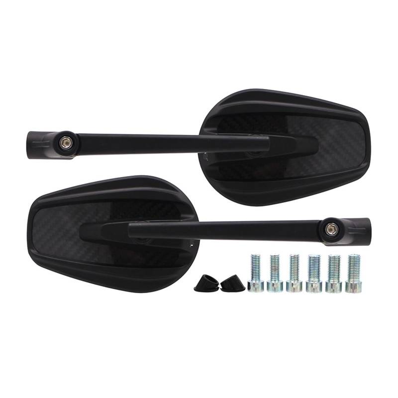 Motorrad Seitenspiegel Für Ducati Universal 8mm/10mm Motorrad Rückspiegel Runde Schwarz Motorrad Seite Spiegel Motorrad Rückspiegel von IUKMR