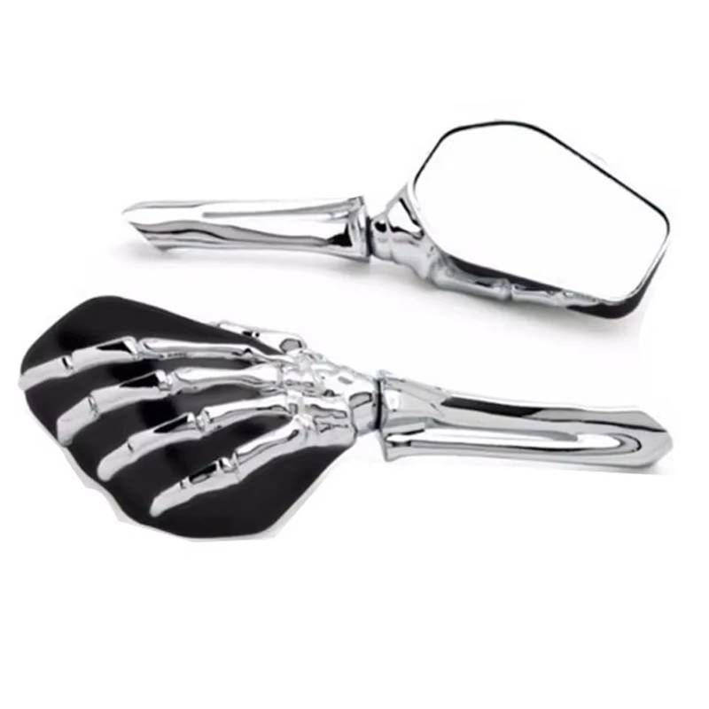 Motorrad Seitenspiegel Für Dyna, für Fatboy, für Softai, für Straßenmotorrad-Rückspiegel Motorrad Rückspiegel(Silver Finger) von IUKMR