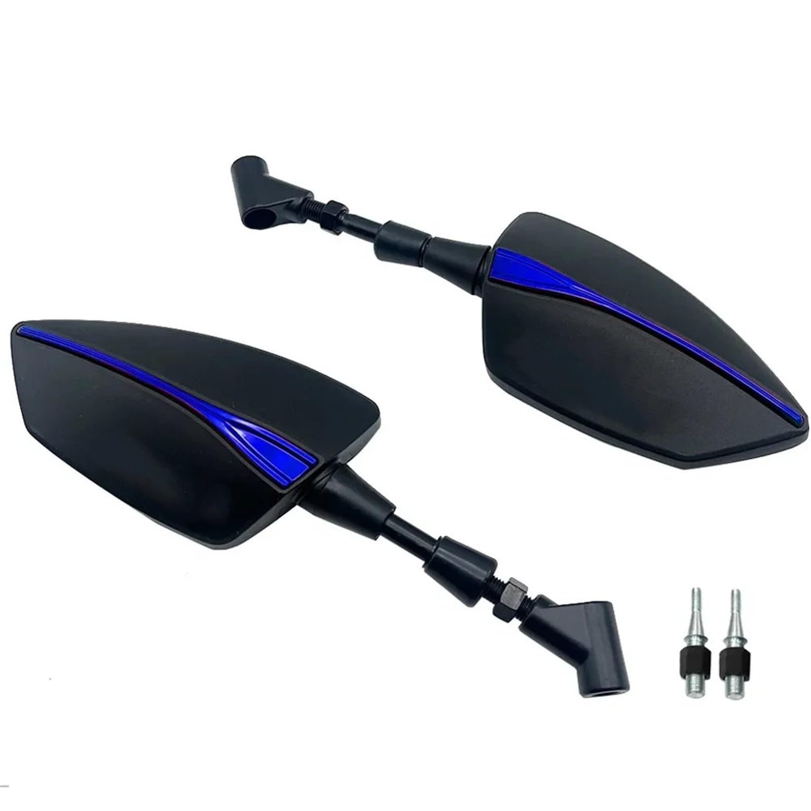 Motorrad Seitenspiegel Für F650GS 2000-2007 2003 2004 2005 2006 F650 F 650 GS Motorrad Adjustabale Seite Rückspiegel Universal mit Motorrad Rückspiegel(with Logo Blue) von IUKMR