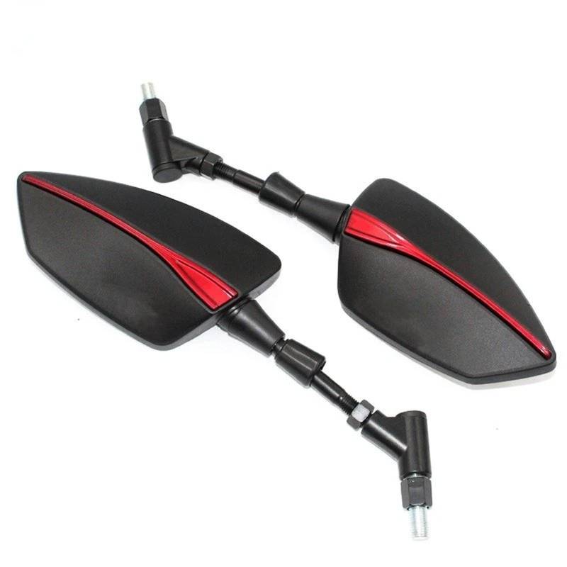 Motorrad Seitenspiegel Für FZ6 Für FZ6N Für FZ6S Für FZ6R Für FAZER S2 FZ 6 6N 6S 6R Motorrad Adjustabale Rückspiegel Rückansicht Spiegel Seite Spiegel Motorrad Rückspiegel(Red) von IUKMR