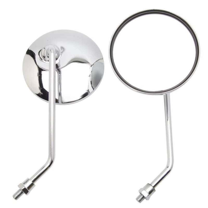 Motorrad Seitenspiegel Für Jog Für BWS 100 125 Für Vino Universal 10mm Motorrad Rückspiegel Roller Chrom Runde Seite Spiegel Motorrad Rückspiegel von IUKMR
