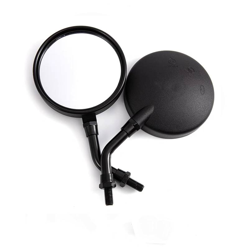 Motorrad Seitenspiegel Für Kawasaki Z650 Z900 Z800 Z1000 Retro Motorrad Rückspiegel 8/10MM ABS Spiegel Universal Motorrad Rückspiegel(Black-Short Pole) von IUKMR