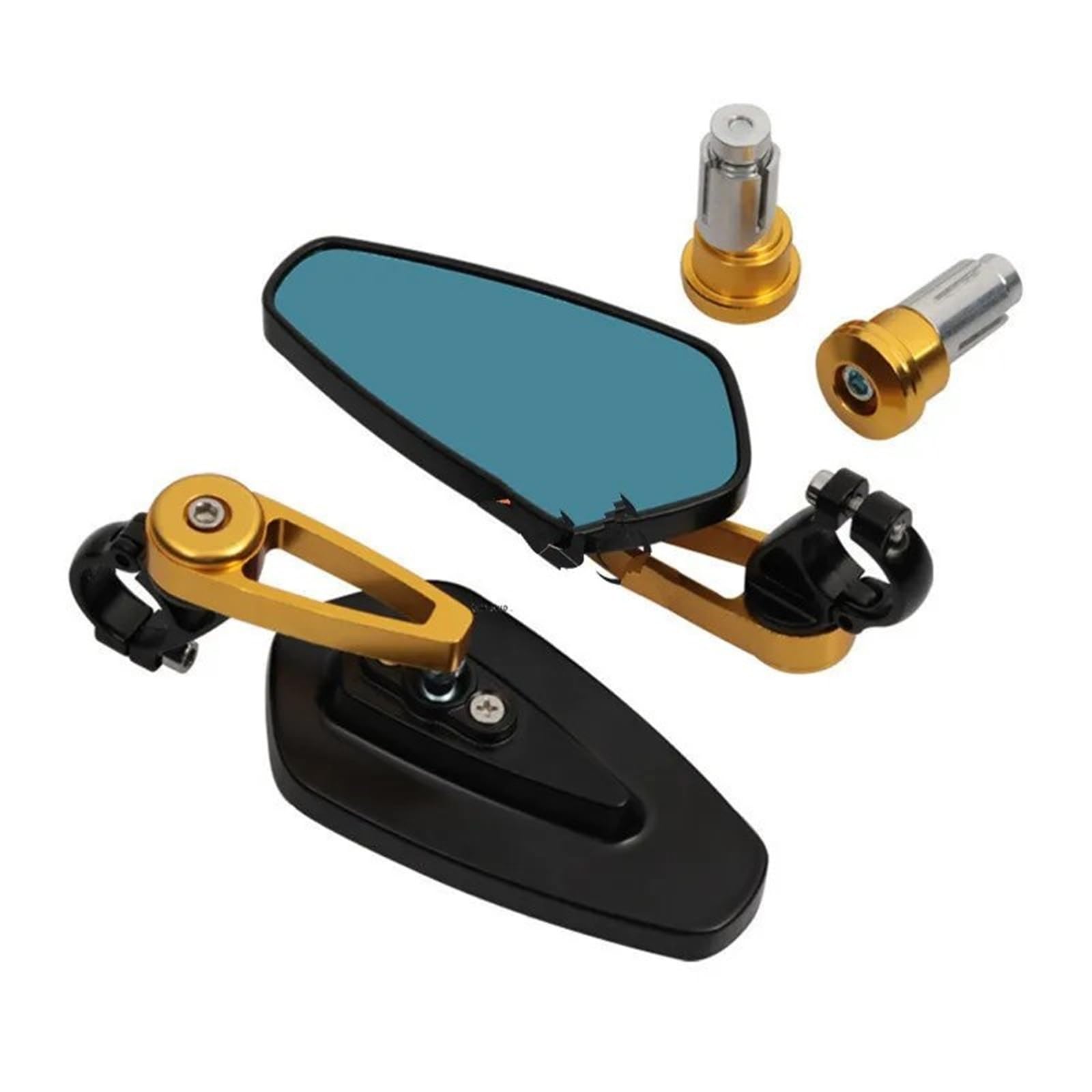 Motorrad Seitenspiegel Für Kawasaki Z900 Z 900 7/8 "22MM Motorrad Spiegel CNC Aluninum Lenker Ende Rückspiegel Motorrad Rückspiegel(YellowNO Logo) von IUKMR