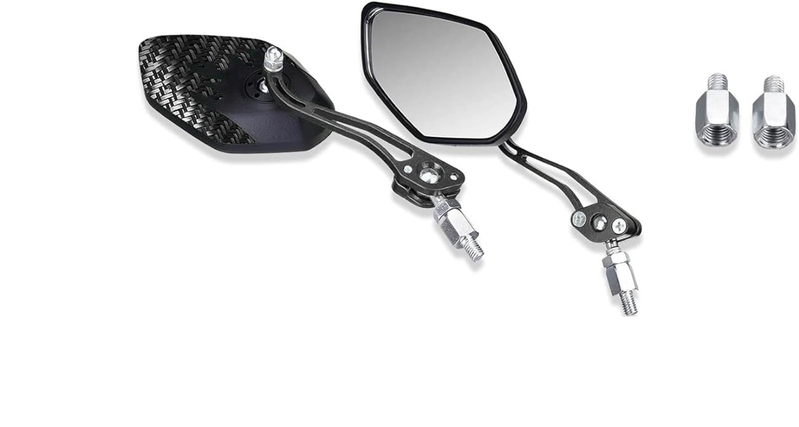 Motorrad Seitenspiegel Für Lenker Aluminium Flammenmuster Mit 8mm/10mm Schrauben 1 Paar Universal Motorrad Rückansicht Verstellbare Seitenspiegel Motorrad Rückspiegel(Snake Pattern) von IUKMR
