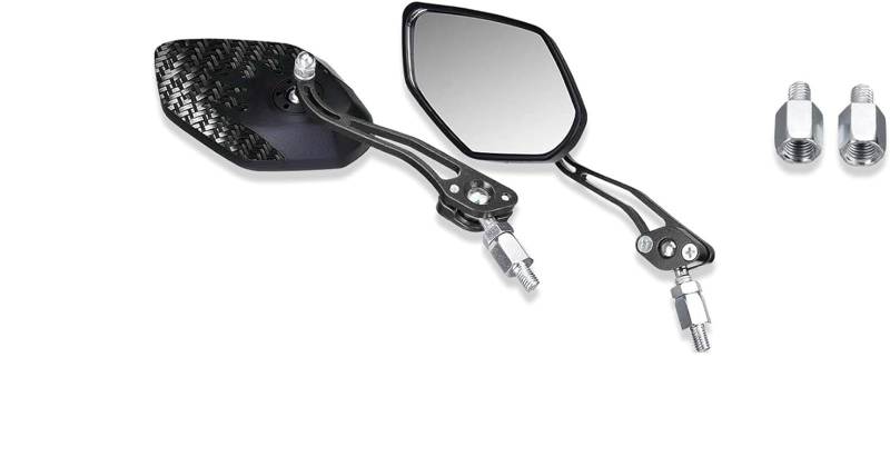 Motorrad Seitenspiegel Für Lenker Aluminium Flammenmuster Mit 8mm/10mm Schrauben 1 Paar Universal Motorrad Rückansicht Verstellbare Seitenspiegel Motorrad Rückspiegel(Snake Pattern) von IUKMR